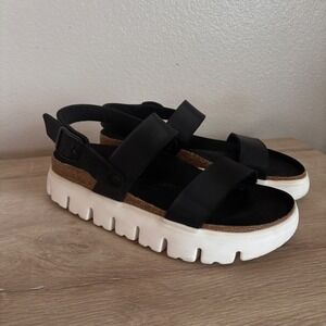 Birkenstock Papillio Cameron Black Platform Sandals Women US Size 10